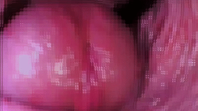 中出し射精中の膣内の様子